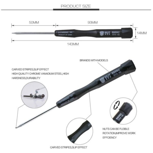 10 in 1 BEST BST-8800C Repair Tool Precision Screwdriver Set - Image 6