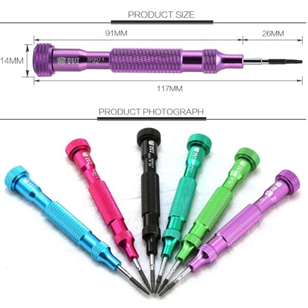 6 in 1 Precision Screwdriver Set Magnetic Electronic Screwdrivers Set for Mobile Phone Notebook Laptop Tablet - Image 5
