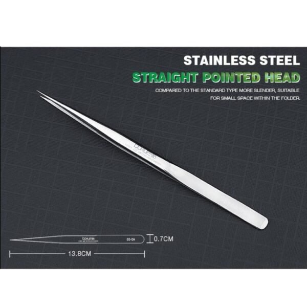 BAKU BA-i6-SS-sa Stainless Steel Straight Tweezers - Image 2