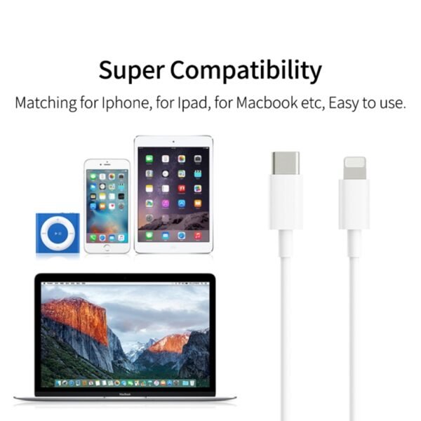2 in 1 PD 18W Single 8 Pin Interface Travel Charger + 3A PD3.0 USB-C / Type-C to 8 Pin Fast Charge Data Cable Set, Cable Length: 1m, 18W 1m - Image 6