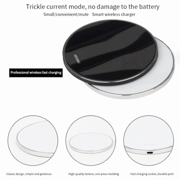 WX-69 10W Ultra-thin Wireless Charger Mirror Wireless Charger for Mobile Phone, 10W - Image 5