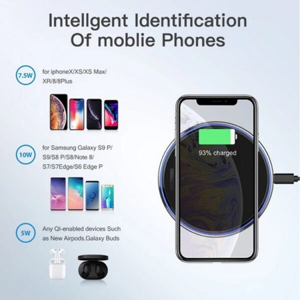 WX-69 10W Ultra-thin Wireless Charger Mirror Wireless Charger for Mobile Phone, 10W - Image 6