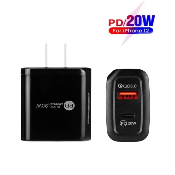 TE-PD01 PD 20W + QC3.0 USB Dual Ports Quick Charger with Indicator Light, US Plug, US Plug - Image 6