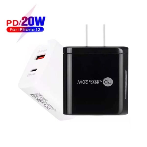 TE-PD01 PD 20W + QC3.0 USB Dual Ports Quick Charger with Indicator Light, US Plug, US Plug - Image 2