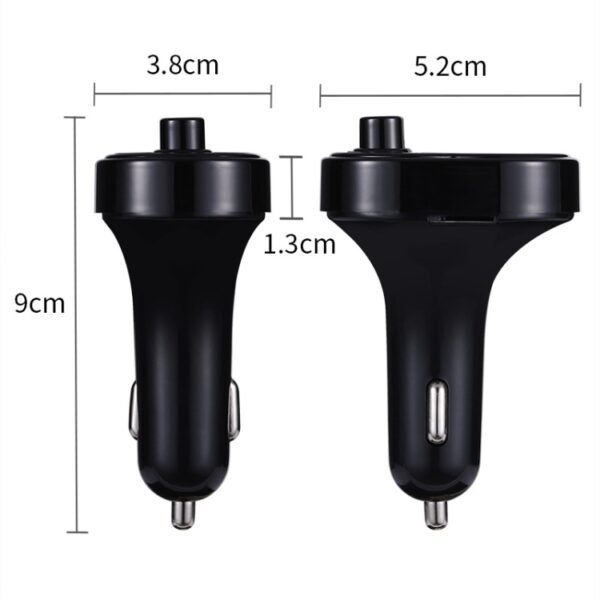 X1 Car Handsfree Kit FM Transmitter Wireless Audio Receiver MP3 Player Dual USB Fast Charger - Image 5
