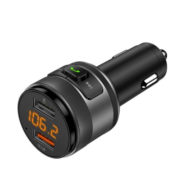 C57 QC3.0 Wireless FM Transmitter Fast Car Charger Bluetooth 5.0 Hands-free Car Modulator USB Flash Memory MP3 Player - Image 2