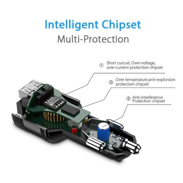 C57 QC3.0 Wireless FM Transmitter Fast Car Charger Bluetooth 5.0 Hands-free Car Modulator USB Flash Memory MP3 Player - Image 3