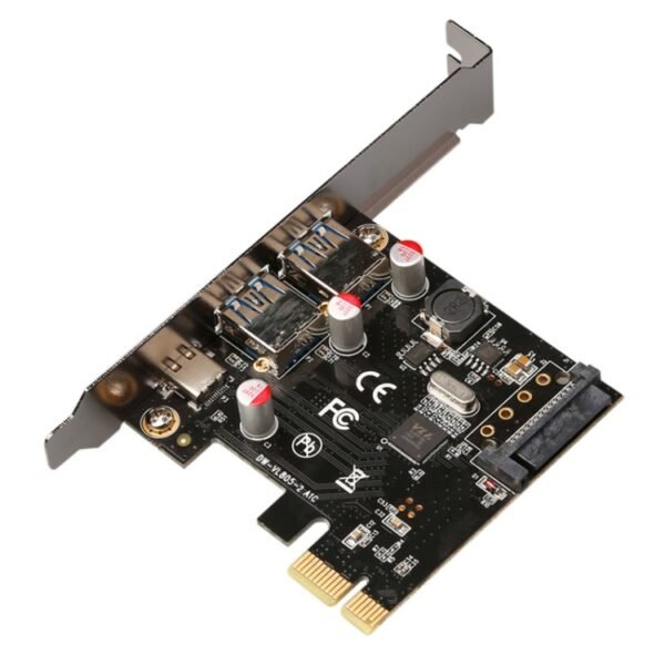 USB 3.1 Type-C PCIe to Type-C and Type A 3.0 Expansion Card USB PCI Express Riser Card - Image 3