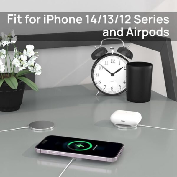 DS-WXC103 15W Max MagSafe Magnetic Wireless Charger for iPhone 15/14/13 / AirPods Pro, No Adapter - Image 3