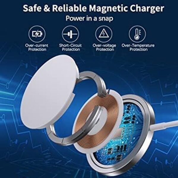 DS-WXC103 15W Max MagSafe Magnetic Wireless Charger for iPhone 15/14/13 / AirPods Pro, No Adapter - Image 6