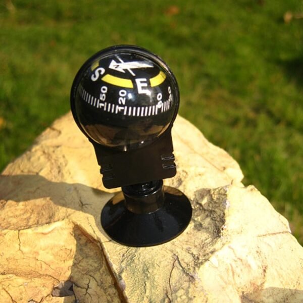 Pocket Ball Compass Instrument Navigation Compass Outdoor Hiking Car Black Compass - Image 3