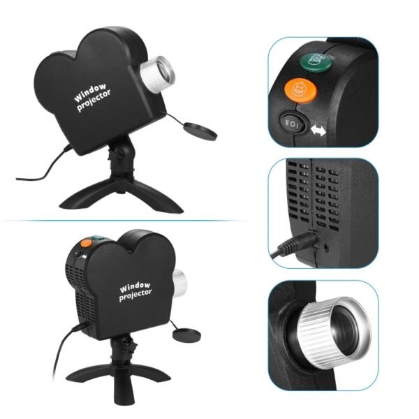Christmas Halloween Laser Projector Mini Window Home Theater Projector, EU Plug - Image 2