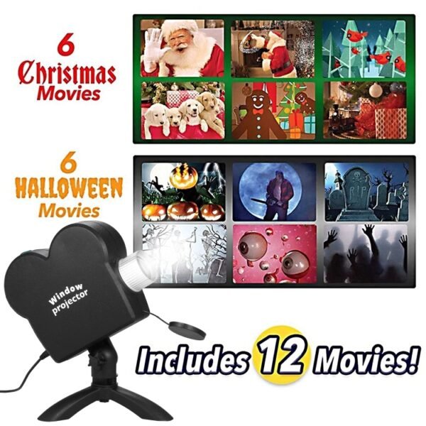 Christmas Halloween Laser Projector Mini Window Home Theater Projector, EU Plug - Image 6