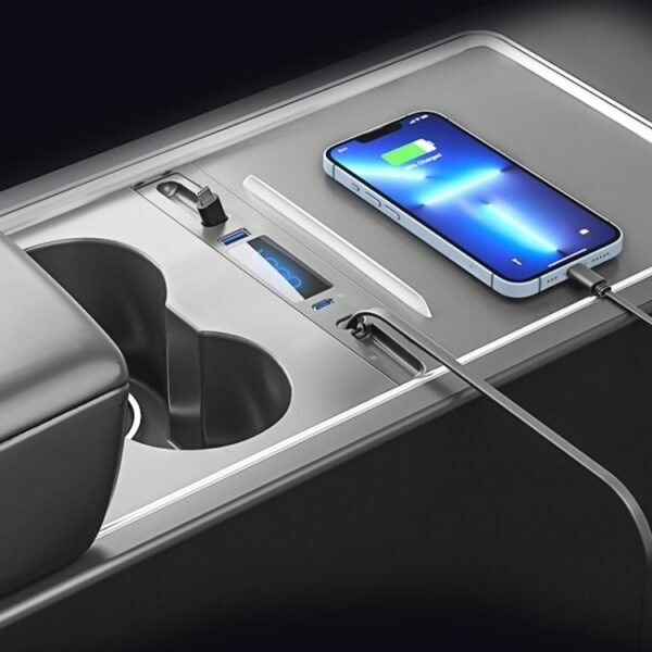 For Tesla Model 3 / Y 27W Quick Interior Charger Intelligent 8 Pin Docking Station HUB - Image 2
