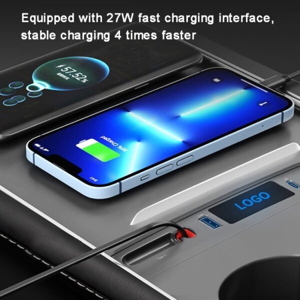 For Tesla Model 3 / Y 27W Quick Interior Charger Intelligent 8 Pin Docking Station HUB - Image 4