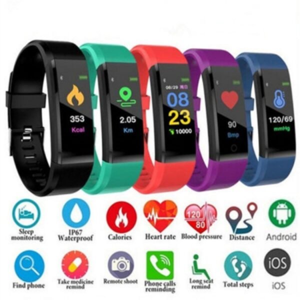 ID115 0.96 inch OLED Screen Smart Watch Wristband Pedometer Sport Fitness Tracker bracelet, ID115 Black, ID115 Red, ID115 Green, ID115 Purple, ID115 Blue - Image 2