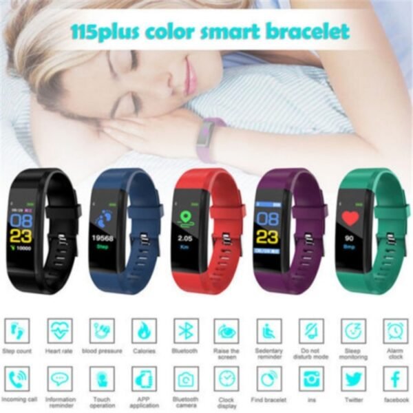 ID115 0.96 inch OLED Screen Smart Watch Wristband Pedometer Sport Fitness Tracker bracelet, ID115 Black, ID115 Red, ID115 Green, ID115 Purple, ID115 Blue - Image 4