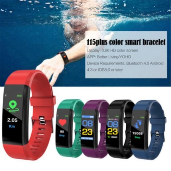 ID115 0.96 inch OLED Screen Smart Watch Wristband Pedometer Sport Fitness Tracker bracelet, ID115 Black, ID115 Red, ID115 Green, ID115 Purple, ID115 Blue - Image 5