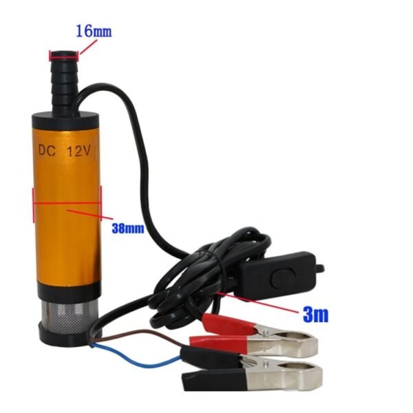 12V Car Electric DC Fuel Pump Submersible Pump, 38mm Built-in Filter Version - Image 2
