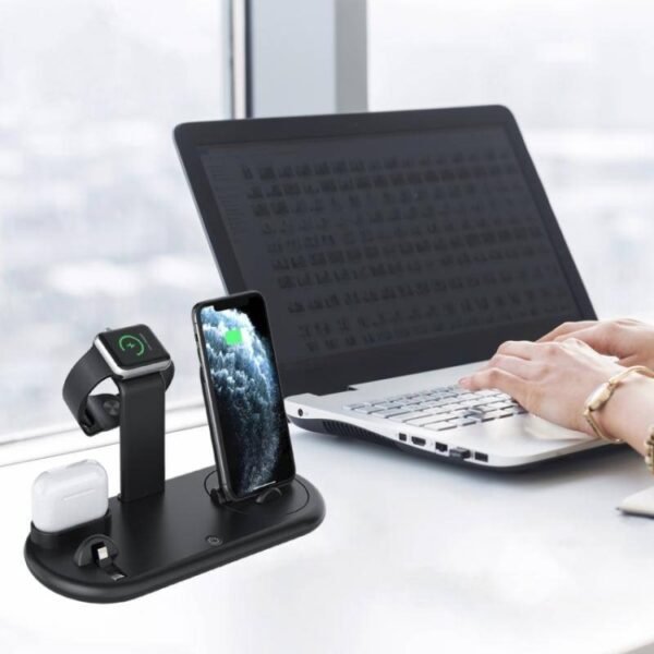 HQ-UD20 Mobile Phone Watch Multi-Function Charging Stand Wireless Charger for Phones & Apple Watch & Airpods, HQ-UD20 - Image 9