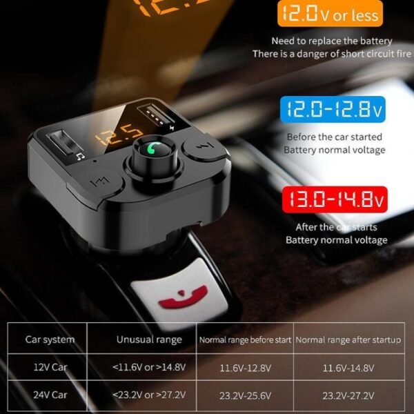 BT36B Car Bluetooth MP3 Music Player Car FM Transmitter Phone Hands-Free, BT36B - Image 9