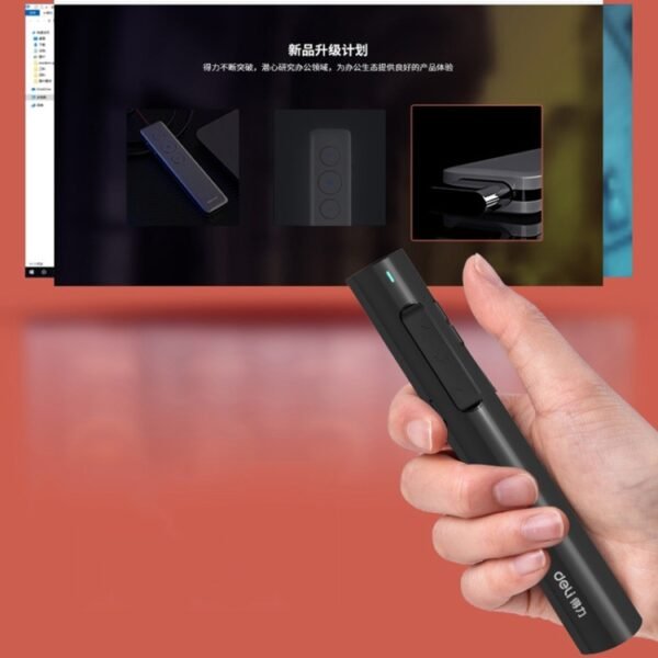 Deli 2.4G Flip Pen Business Presentation Remote Control Pen, 2801 Black (Red Light), 2801 White (Red Light), 2801G Black (Green Light), 2801G White (Green Light), TM2801 Black (Red Light), TM2801 White (Red Light) - Image 6