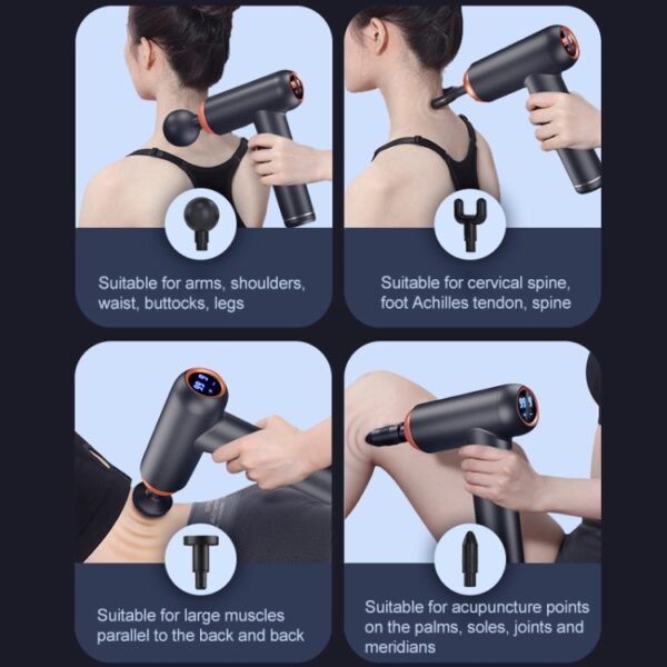 Muscles Relax Massager Fitness Equipment Fascia Gun, Professional Model (Black), Storage Model (Black), Flagship Model (6 Gears Gray), Flagship Upgrade (6 Gears Gray), Flagship Upgrade (6 Gears Green) - Image 6