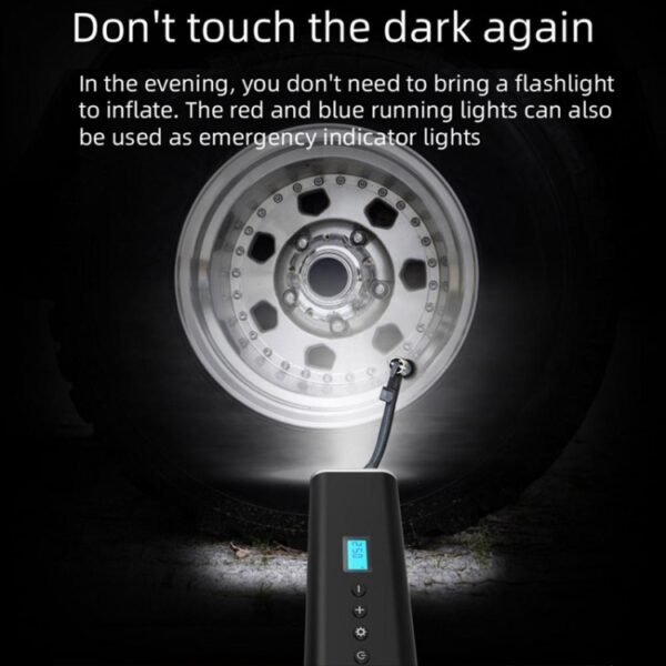 H68 Handheld Mini Wireless Smart Car Inflator Pump Portable Multifunctional Tire Air Pump, H68 Wireless - Image 7