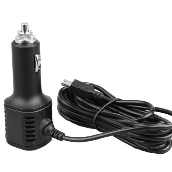 H519 Car Charger Driving Recorder Power Cord Dual USB With Display Charging Line, Specification:, Mini Straight, Mini Right Elbow - Image 3