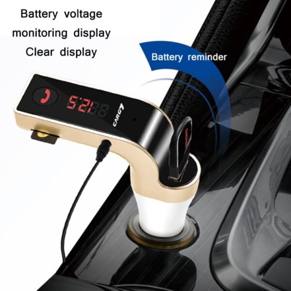 G7 Car Hands-Free Bluetooth FM Player MP3, G7 Gold, G7 Silver, G7 Black, G7 Pink, G7 Rose Gold - Image 4