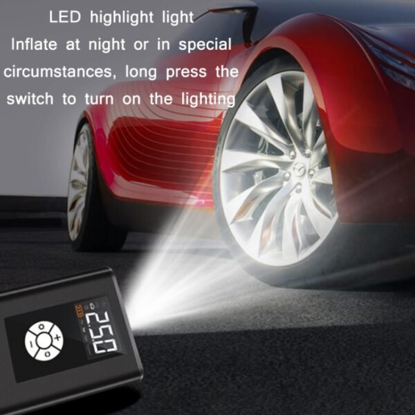 JM-8804 Car High-Pressure High-Power Tire Air Pump, Wireless Version, Wired Version - Image 3