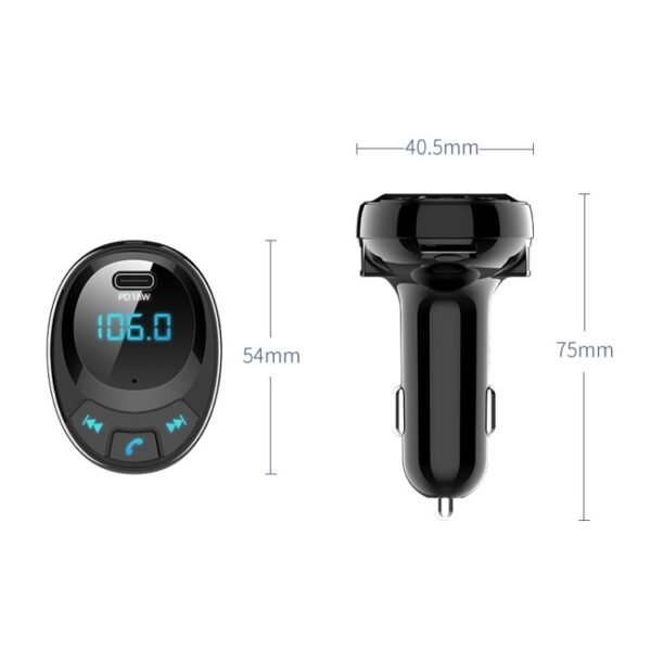 BT09 Car Bluetooth MP3 Digital Display Dual USB Charger, BT09 - Image 3