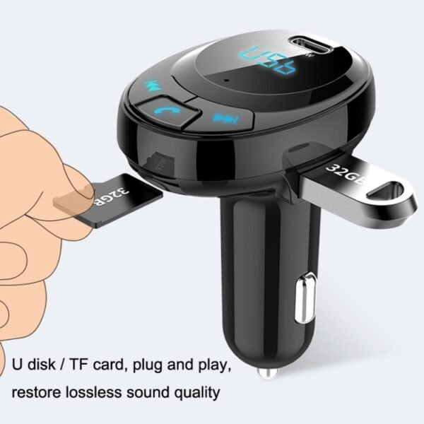 BT09 Car Bluetooth MP3 Digital Display Dual USB Charger, BT09 - Image 5