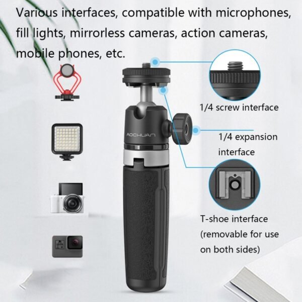 AOCHUAN MT-08 Telescopic Folding Mini Selfie Tripod - Image 4