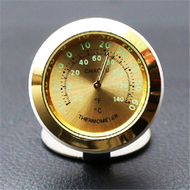 Night Light Car Thermometer Metal Ornaments, Gold Thermometer, Black Thermometer, Blue Thermometer
