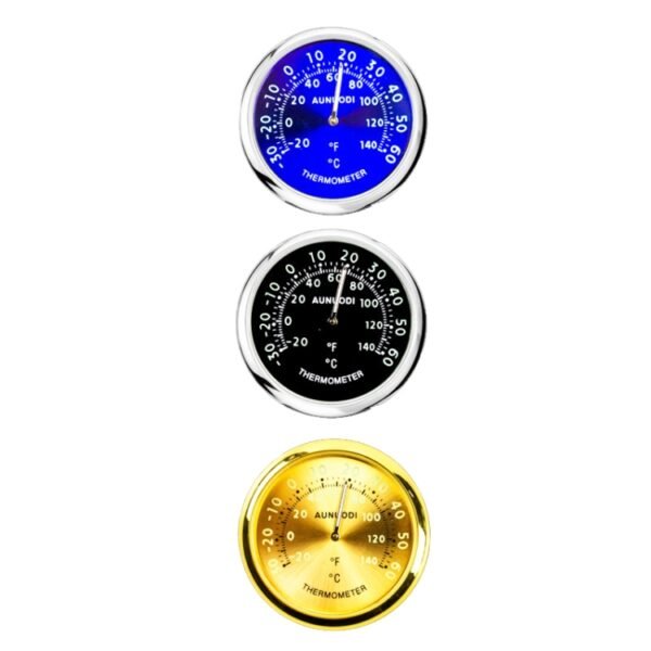 Night Light Car Thermometer Metal Ornaments, Gold Thermometer, Black Thermometer, Blue Thermometer - Image 2