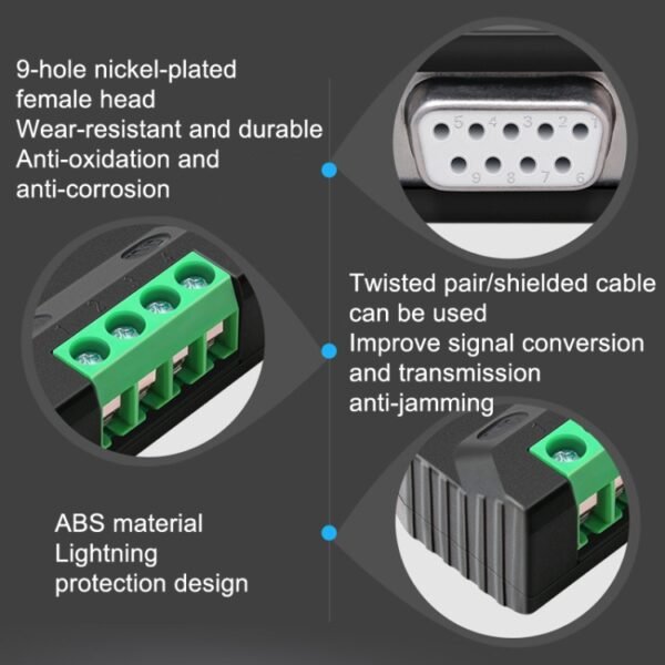 DTECH DT-9001 Industrial Grade Lightning And Surge Protection RS232 To 485 Converter - Image 3