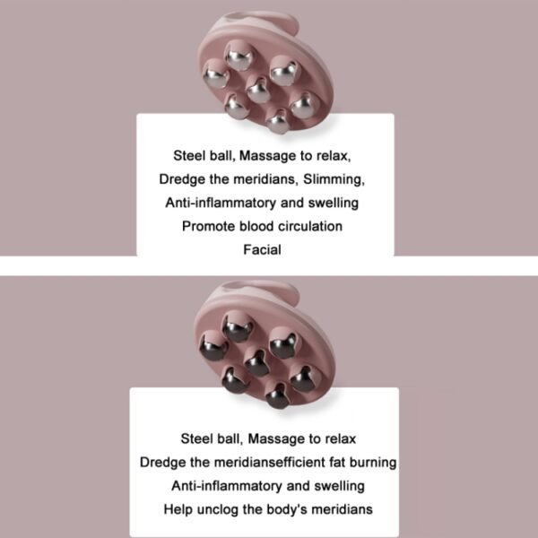 Calf Muscle Relaxation Abdominal Ball Meridian Massager, Color:, Orange Steel Ball OPP, Green Steel Ball OPP, Pink Steel Ball OPP, Blue Steel Ball OPP, Orange Magnetic Ball OPP, Green Magnetic Ball OPP, Pink Magnetic Ball OPP, Blue Magnetic Ball OPP - Image 4