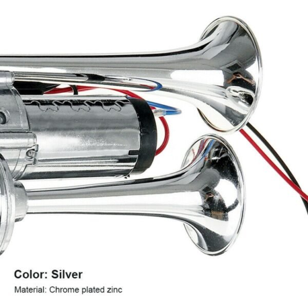 ST-1018S 600DB Double-tube Metal Conjoined Electric Pump Car Horn with Relay - Image 3