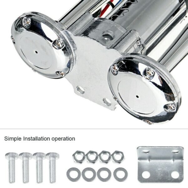ST-1018S 600DB Double-tube Metal Conjoined Electric Pump Car Horn with Relay - Image 5