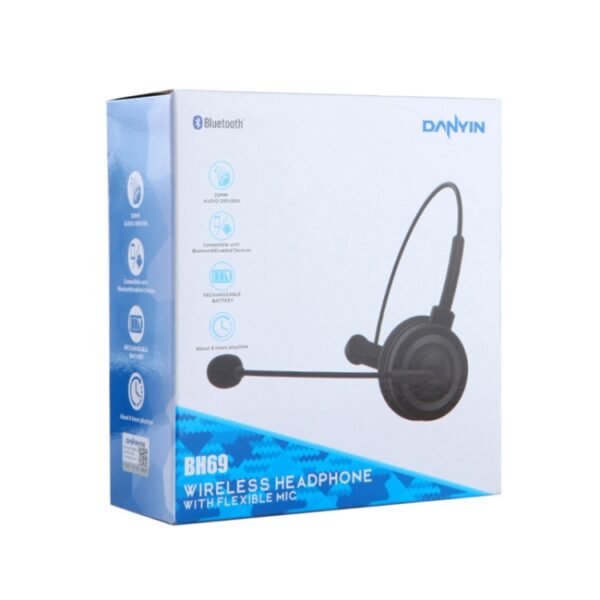 DANYIN BH69 Unilateral Bluetooth Business Talk Headset Customer Service Wireless Voice Wheat, BH69 Black - Image 7
