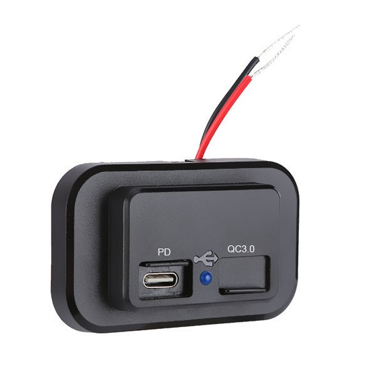 18W QC3.0 Fast Charge PD Car RV Boat Charger, 18W