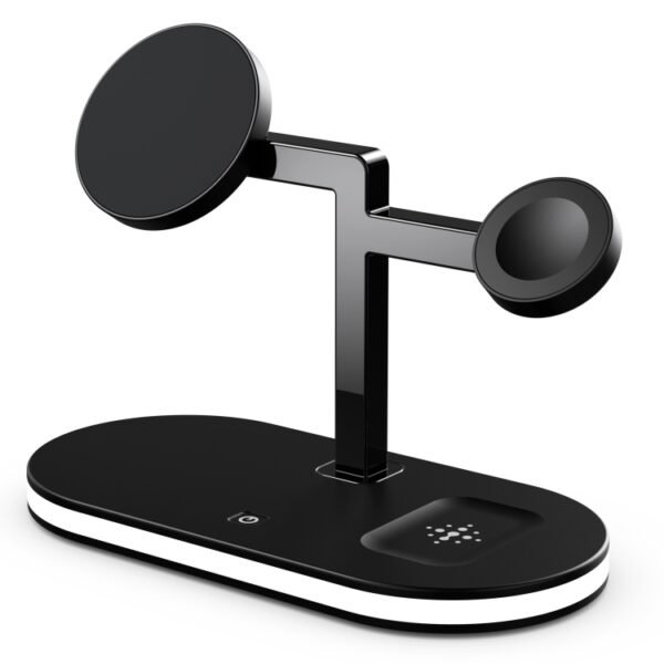 UD23 15W 3 In 1 Desktop Aluminum Alloy Wireless Charger, For Smartphone&iWatch&AirPods, UD23 - Image 2