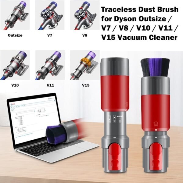 For Dyson Vacuum Cleaner V7 V8 V10 V11 V15 Non-marking Soft Bristle Dusting Brush - Image 4