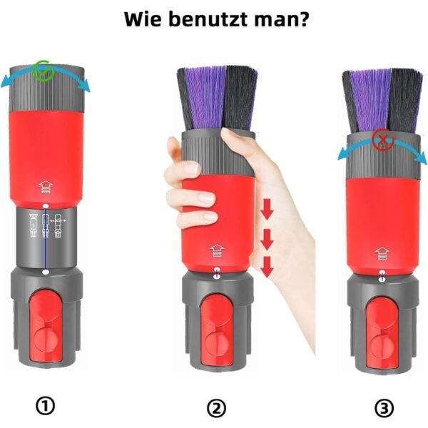 For Dyson Vacuum Cleaner V7 V8 V10 V11 V15 Non-marking Soft Bristle Dusting Brush - Image 7
