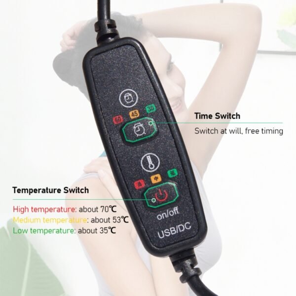 USB Electric Heating Neck Protector Graphene Wormwood Neck Pain Relief Tool - Image 4