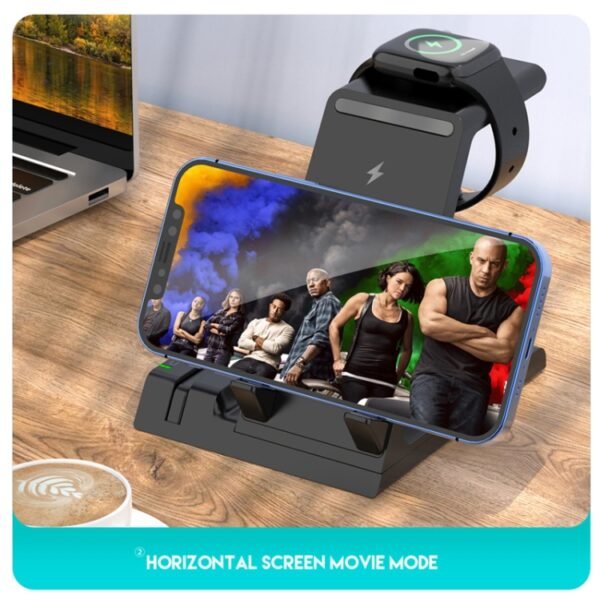 Z252 6-In-1 Wireless Charging Stand Dock With USB-C/Type-C Port & 8 Pin Charge Cable - Image 6