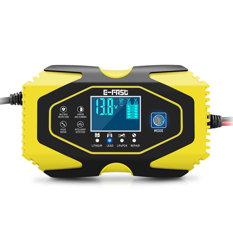 E-FAST Car Battery Charging LED Current Voltage Power Display Charger, EU Plug, US Plug, UK Plug, AU Plug, JPN Plug