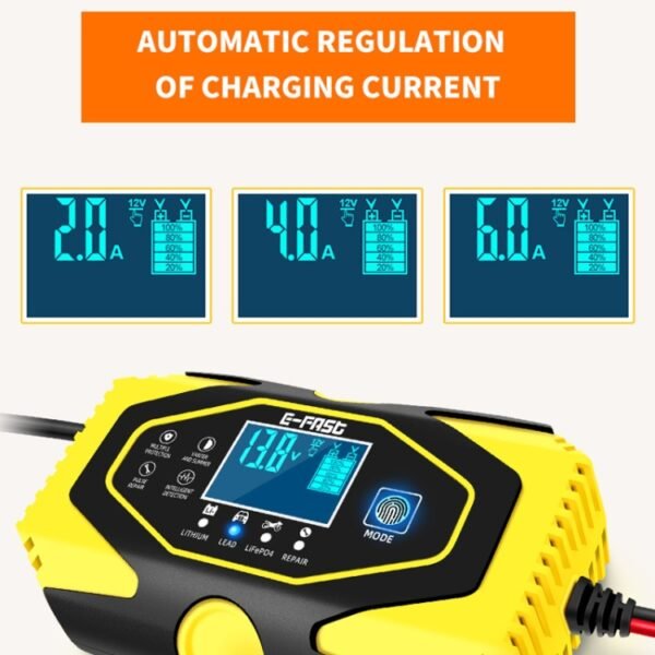 E-FAST Car Battery Charging LED Current Voltage Power Display Charger, EU Plug, US Plug, UK Plug, AU Plug, JPN Plug - Image 9
