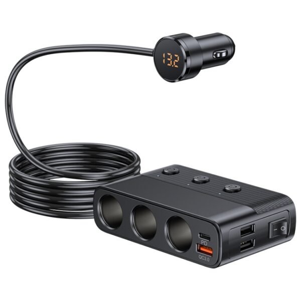 Car Cigarette Lighter USB3.0/PD Interface 128W Car Charger
